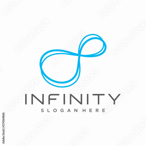 Abstract infinity logo design template