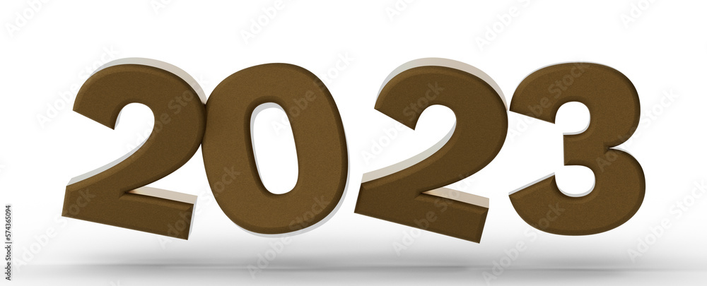 Year as Number - Typography design of 2023 with welcome 2023 concept design. Year as Number - Typography design of 2023 with welcome 2023 concept design.