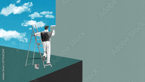 Tableau sur toile Creative design in retro style