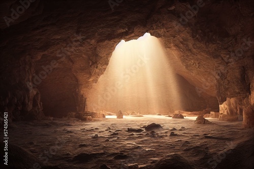 Fotografia, Obraz Caves on transparent background. Generative AI