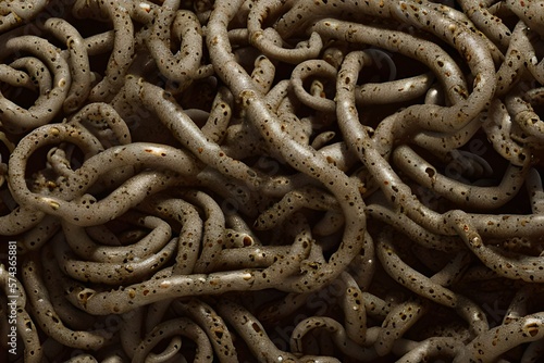 Disgusting worms background wallpaper, closeup parasites illustration wallpaper, Generative AI