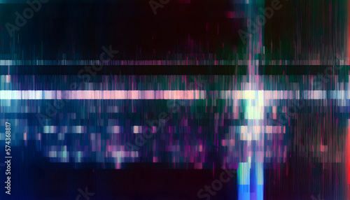 Test Screen Glitch Texture  Abstract illustration of distorted tv test color bars. Glitch effect background. Conceptual image of VHS dead pixels