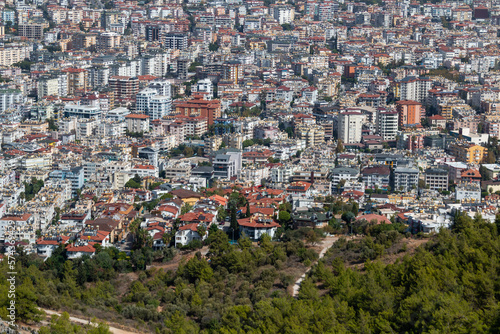 Panoramic view from Alanya Castle on city Buildings © Igor Nemytyshev