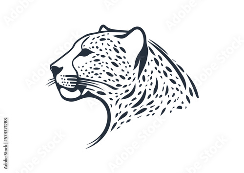 Leopard head illustration