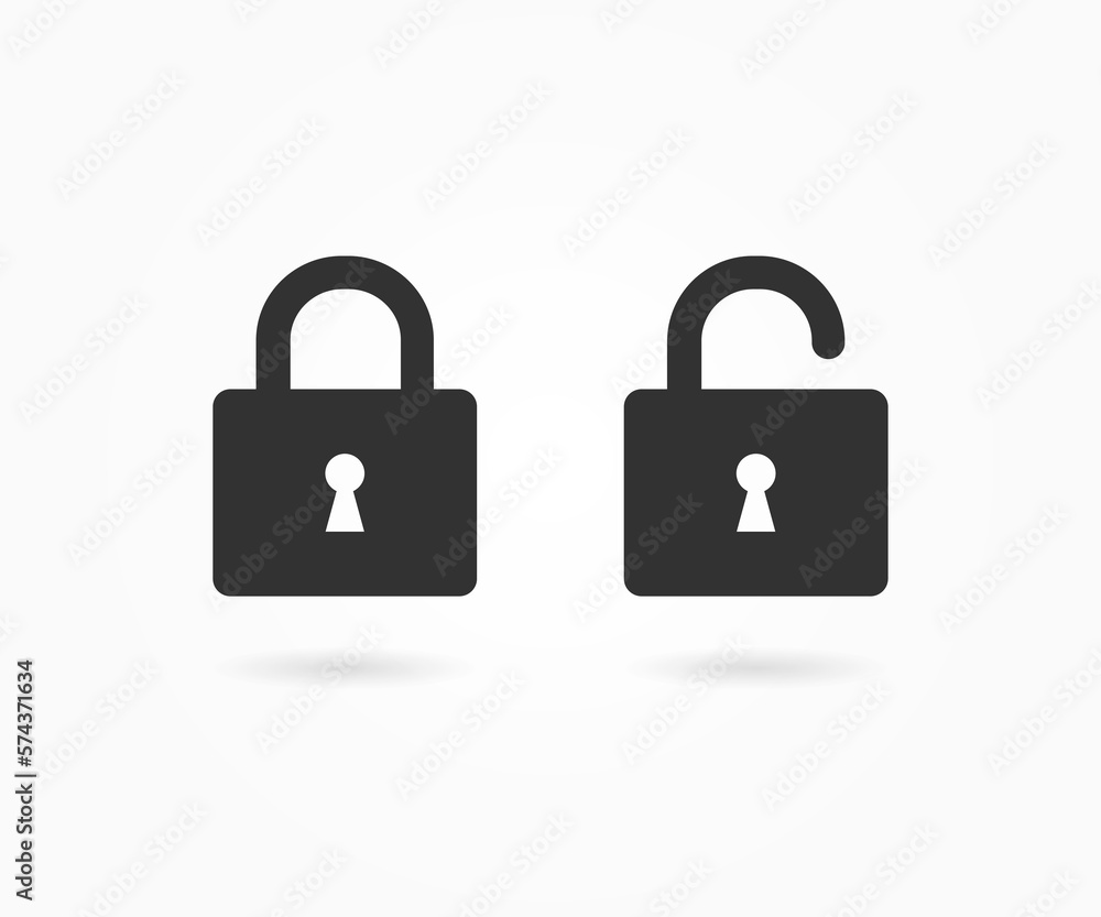 Padlock icon in trendy flat style vector. Security symbol for your website design, logo, app, UI. vector template Padlock icon in trendy flat style vector. Security symbol for your website design, logo, app, UI. vector template