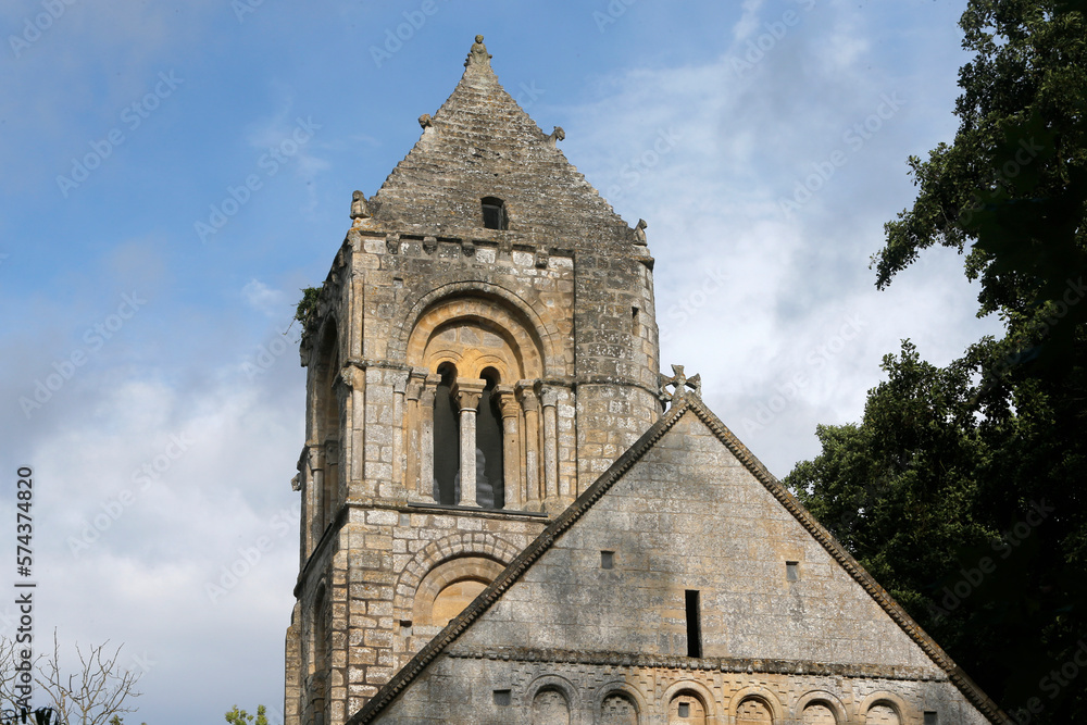 Saint Peter's Romanesque church, Thaon (11th century). France.