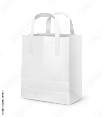 Wallpaper Mural White paper shopping bag Mockup isolated PNG Torontodigital.ca