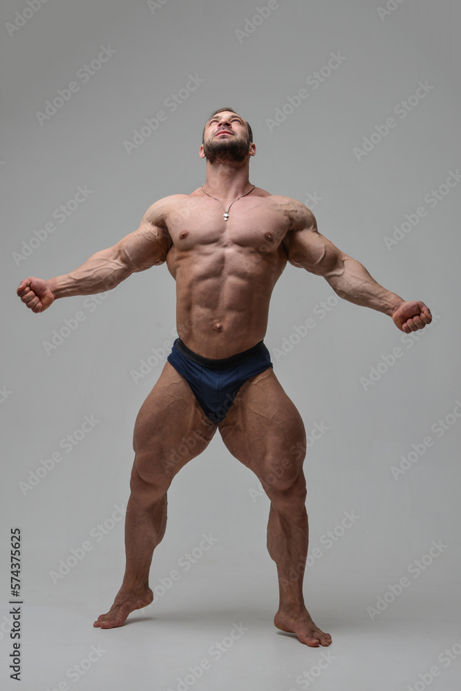 Fitness male model posing