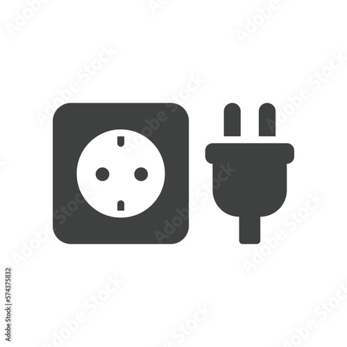 socket outlet plug in icon design vector template
