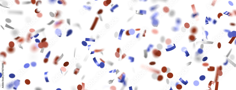 Confetti - A blue glitter confetti border with red and blue Confetti on white Confetti - A blue glitter confetti border with red and blue Confetti on white