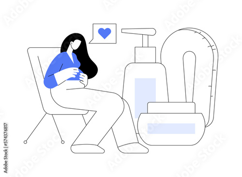 Maternity care products abstract concept vector illustration.