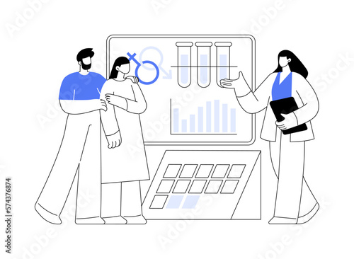 Family planning abstract concept vector illustration.