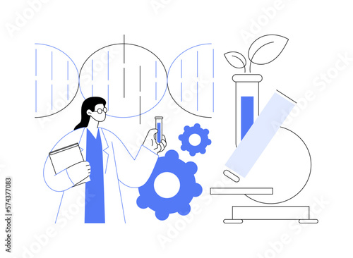 Biotechnology abstract concept vector illustration.