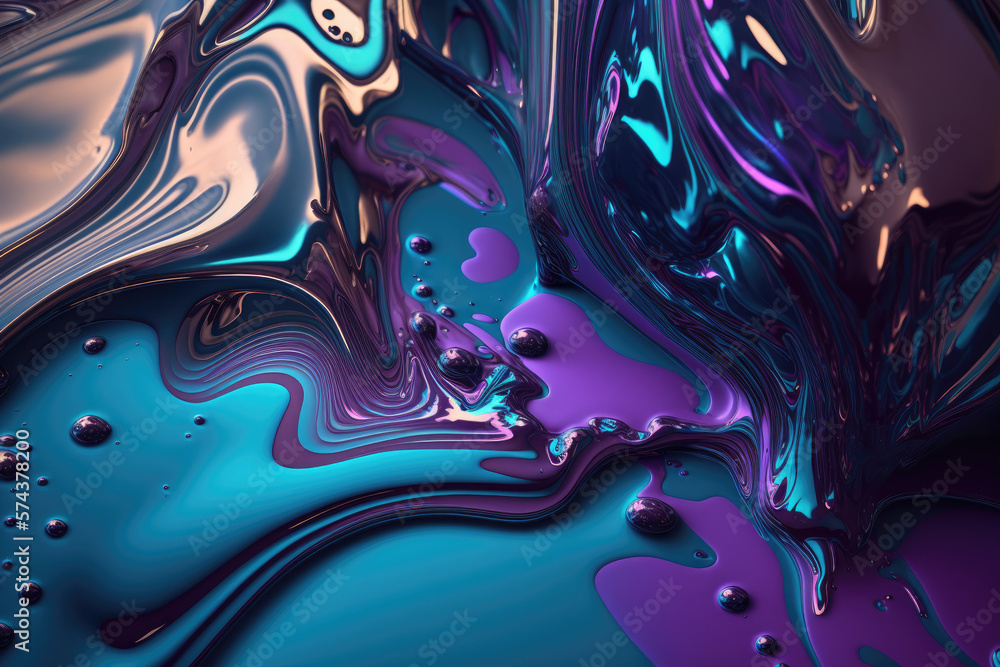 Colorful paint splash isolated on background.generative ai