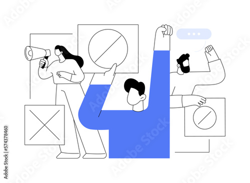 Public backlash abstract concept vector illustration.
