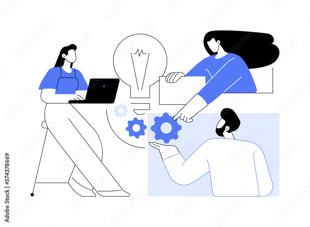 Workplace culture abstract concept vector illustration.