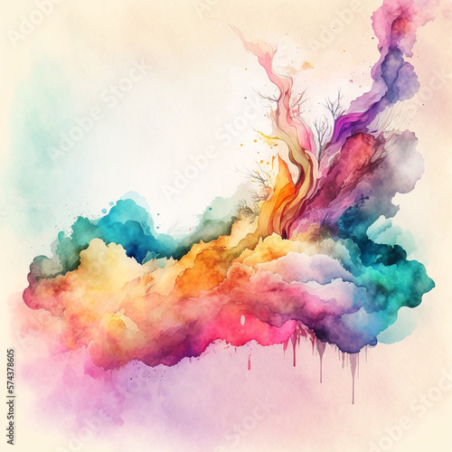 Watercolor colorful background 