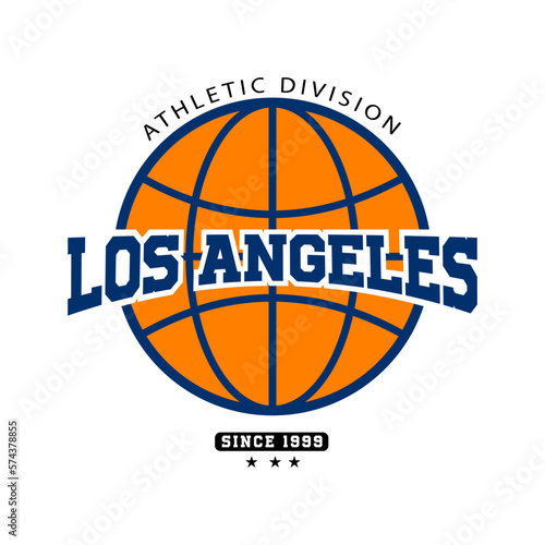 streetwear vintage fashion design vector illustration los angeles basketball