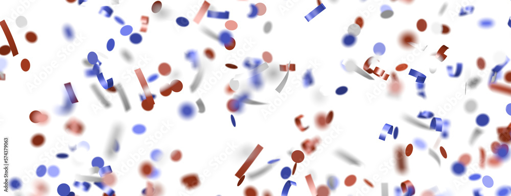 Confetti - Red white blue shiny confetti Confetti on white background