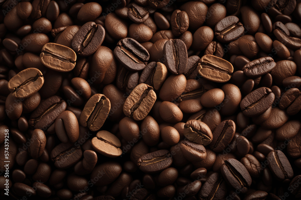 Coffee Bean for background.Generative AI Coffee Bean for background.Generative AI
