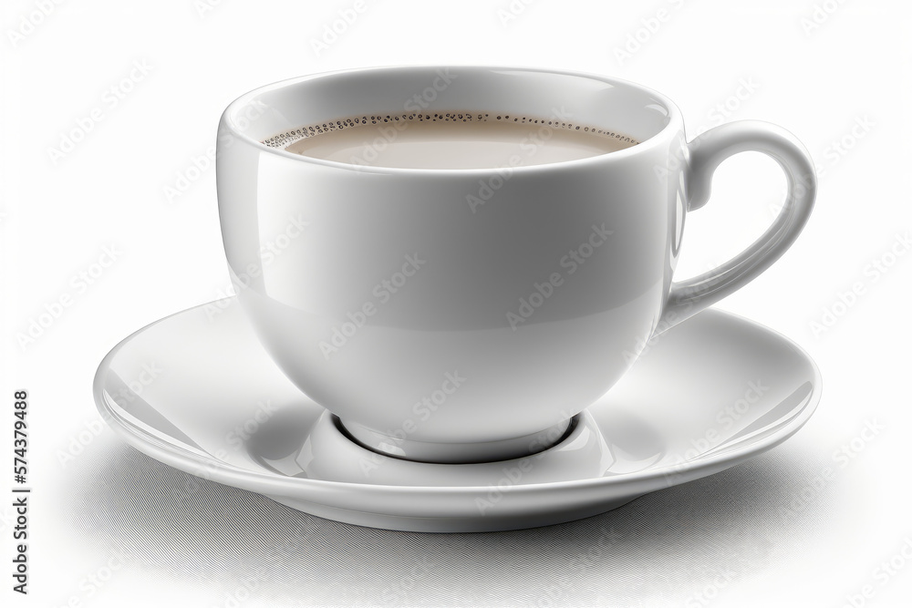 White cup of black coffee background. generative ai White cup of black coffee background. generative ai