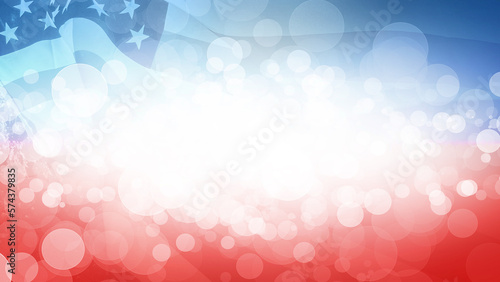 Abstract Patriotic Red, White and Blue Background Texture with American Flag and Copy Space for Memorial Day, Veterans Day, Labor Day, 4th of July, Presidents Day Sale and USA Election Voting