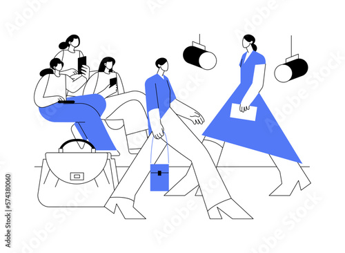 Fashion week abstract concept vector illustration.