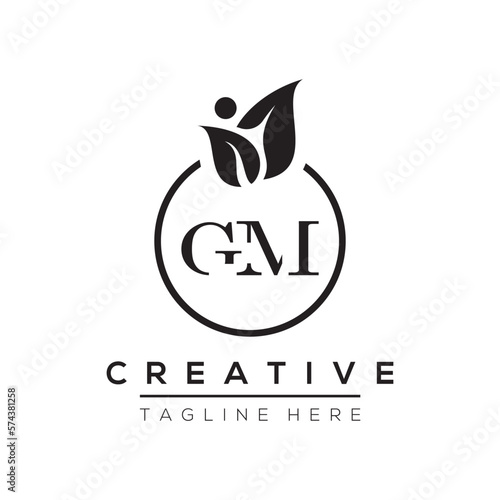 Modern unique creative letter GM logo design.GM letter logo Design Vector Icon.