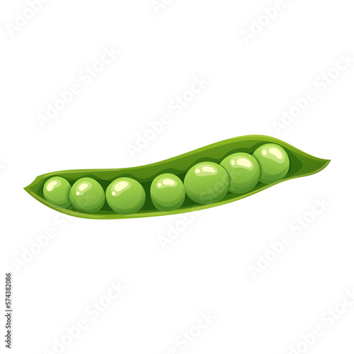 green pea food cartoon vector illustration color sign