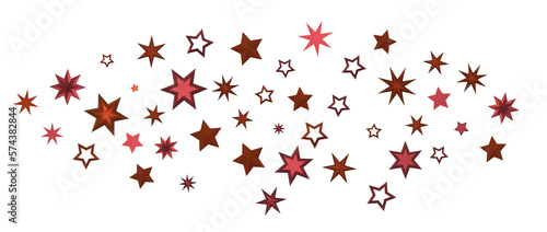 golden stars - in red