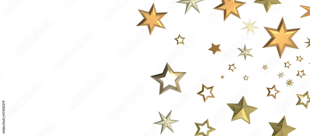 Banner with golden decoration. Festive border with falling glitter dust and stars. Banner with golden decoration. Festive border with falling glitter dust and stars.