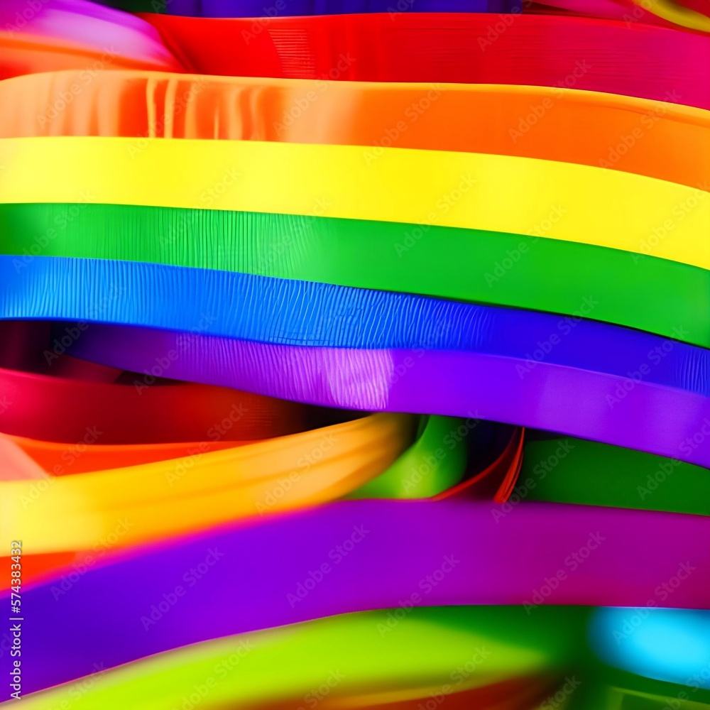 Rainbow of Ribbons created using generative ai Rainbow of Ribbons created using generative ai