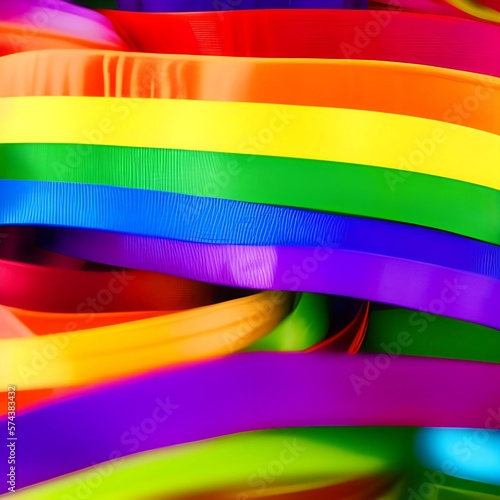 Rainbow of Ribbons created using generative ai