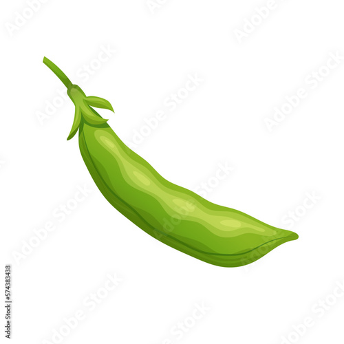 green pea food cartoon vector illustration color sign