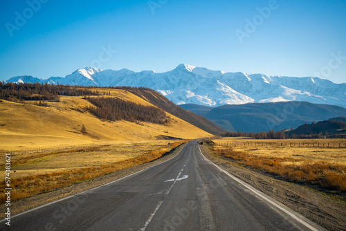 Chuysky tract is Mountain road with beautiful views in Altai, Russia