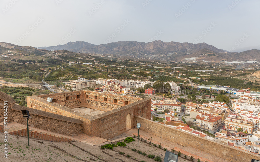 Blick von der arabischen Burg in Salobrena, Andalusien, Spanien
