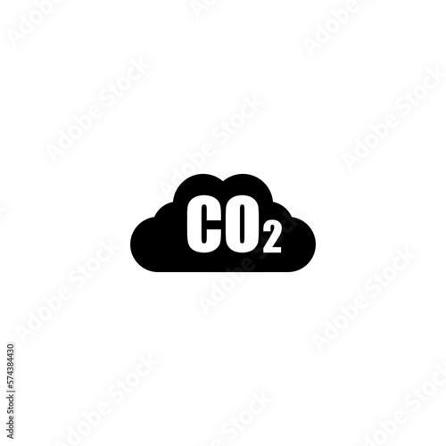 Emissions co2 esg glyph icon isolated on white background.  