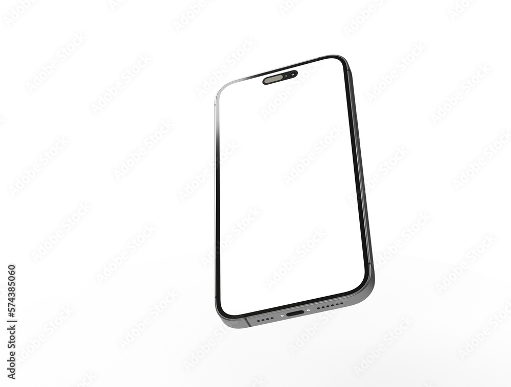 smartphone With Blank Screen in 3d smartphone With Blank Screen in 3d