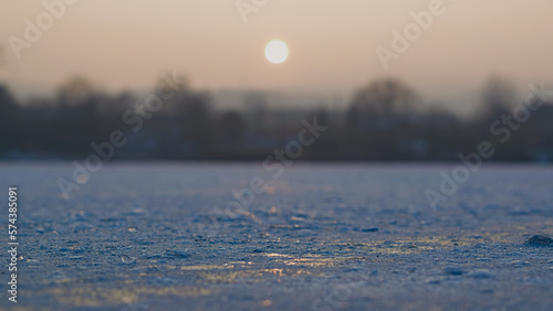 Icy sunset