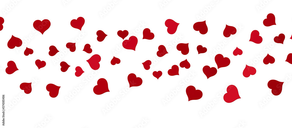 Festive heart banner design. St. Valentine's day decoration Festive heart banner design. St. Valentine's day decoration