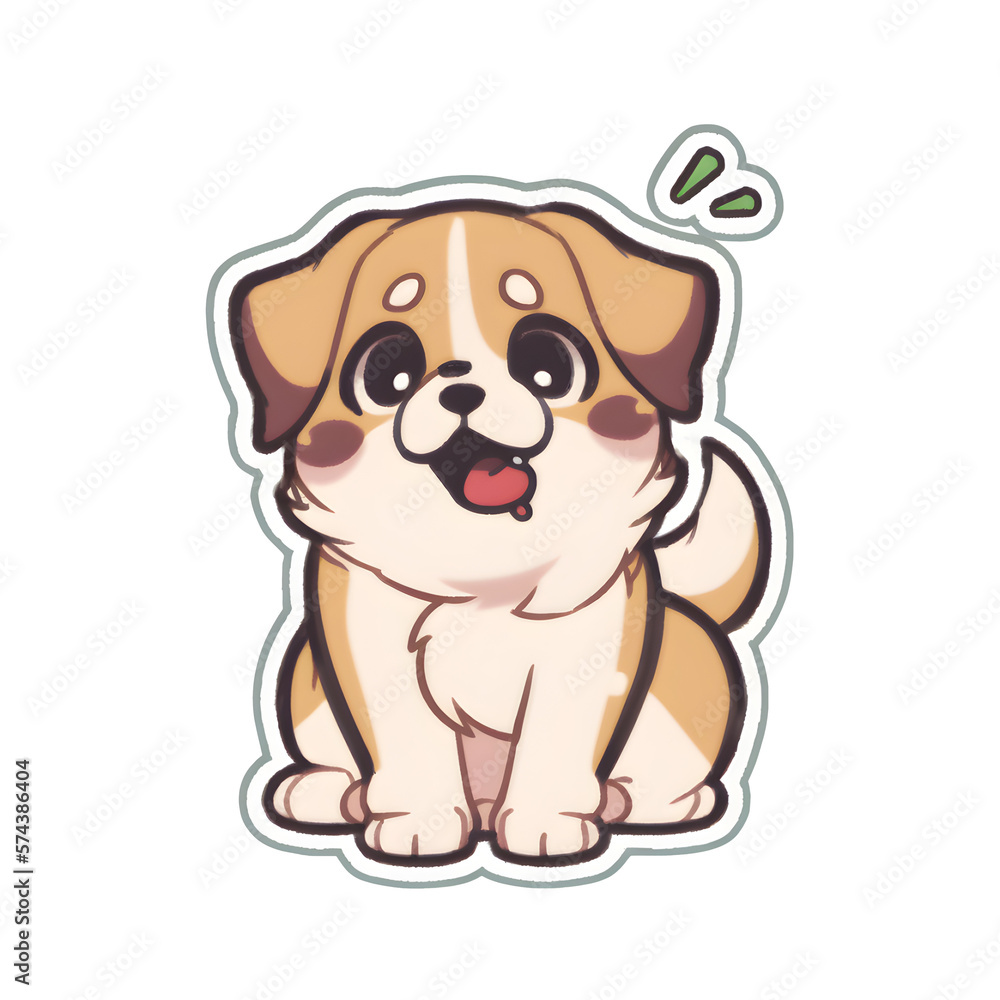 Fototapeta premium surprised cute puppy sticker