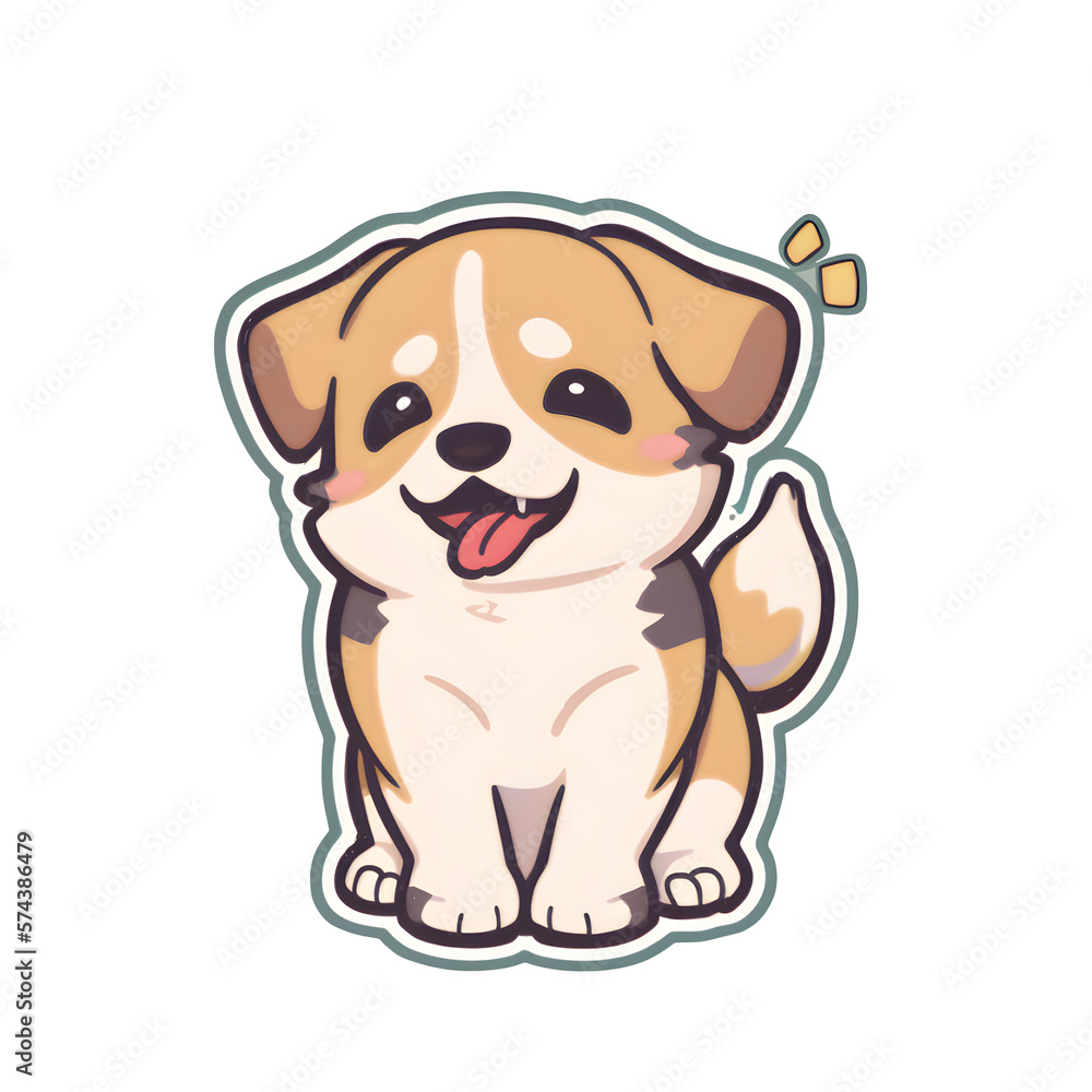 Fototapeta premium cheeky cute puppy sticker