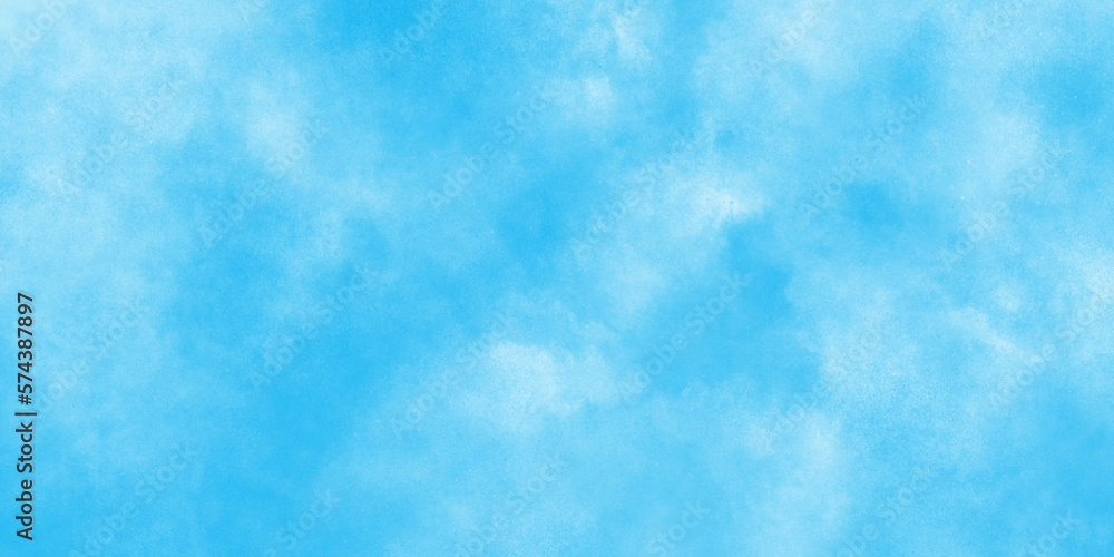 Defocused and blurry wet ink effect sky blue color watercolor background, blurred and grainy Blue powder explosion on white background, Classic hand painted Blue watercolor background for design.