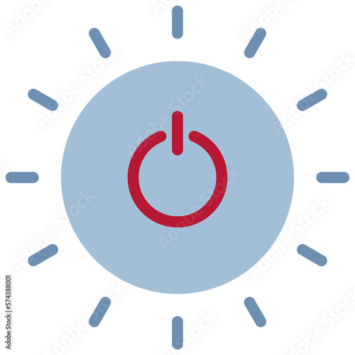 restart system power icon flat style