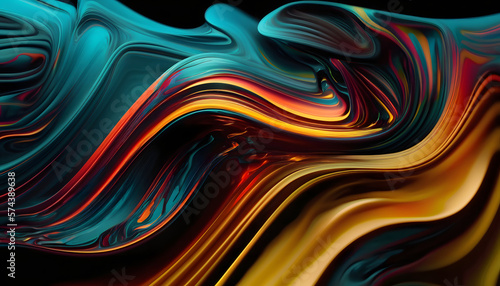 Dynamic Fluid  a Colorful and Vibrant 3D Wallpaper for a Mesmerizing Display background