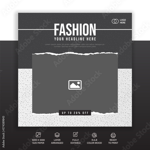 fashion template for promotional social media posts, ads and offers