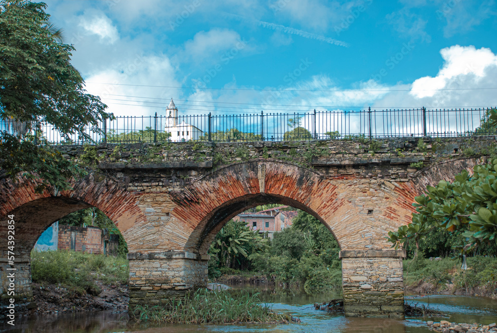 Fototapeta premium Laranjeiras Sergipe Ponte Igreja