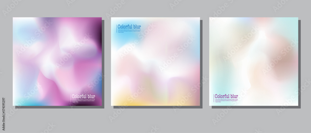 Colorful gradient. A set of templates for creative design. Layout of the cover, banner, brochure, poster, advertising, corporate design and interior paintings