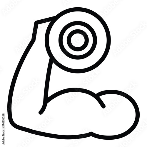 Arm muscles increased after weight lifting
