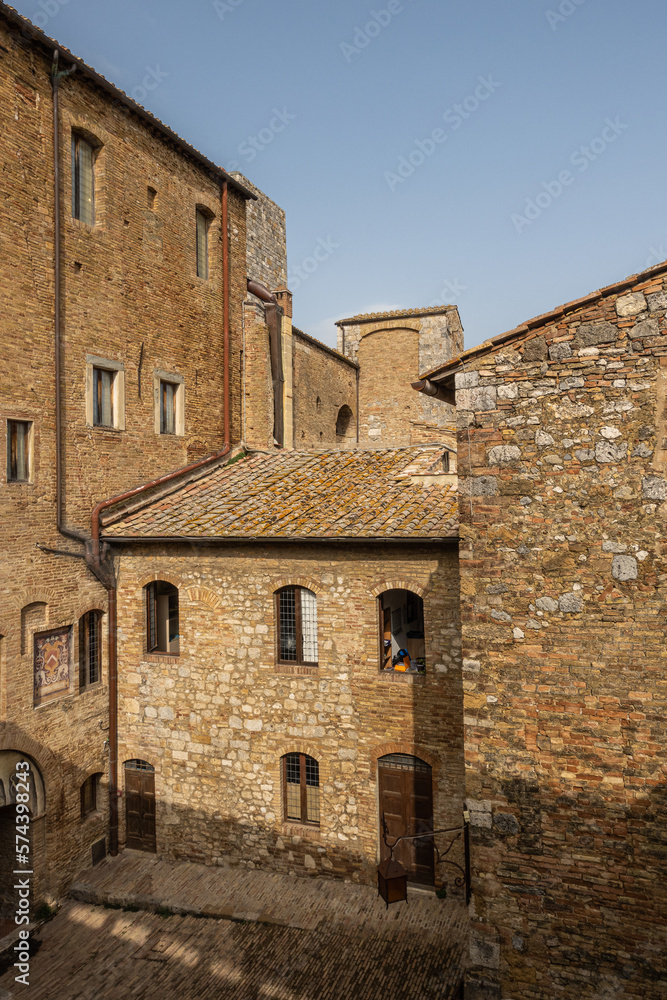 San Gimignano medieval town in the province of Siena, Italy.